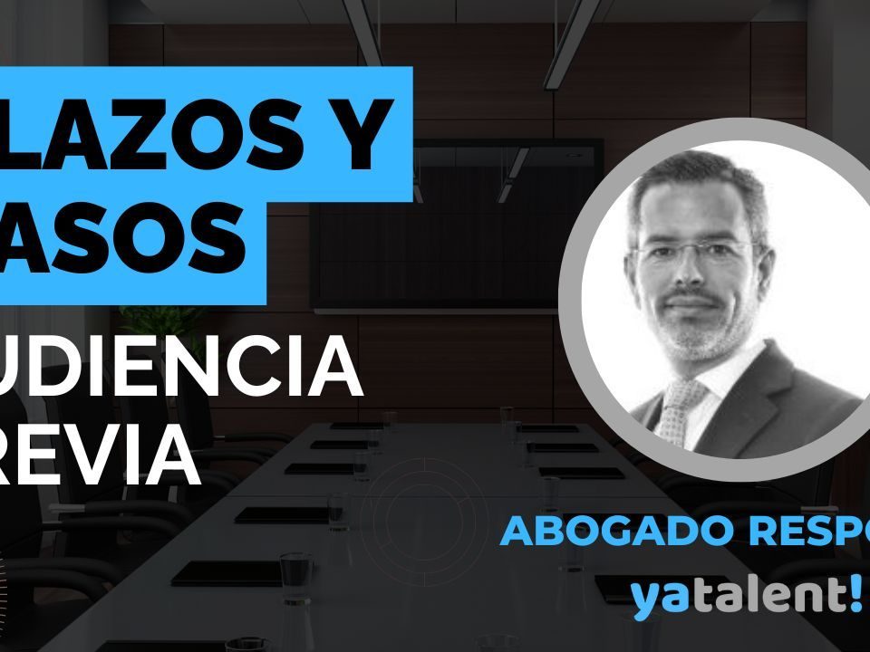 Audiencia Previa por DESPIDO- ¿Qué hacer y cuál es mi PLAZO (2 días)?